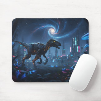Cyberpunk Raptor Galaxy Gaming Mouse Pad
