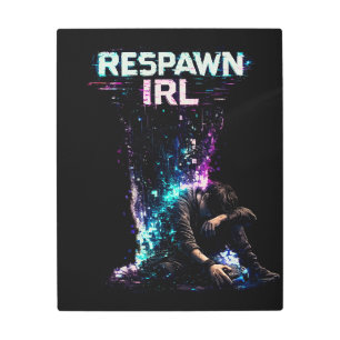 Cyberpunk Respawn IRL Metal Wall Art - Gamer Room