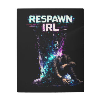 Cyberpunk Respawn IRL Metal Wall Art - Gamer Room 