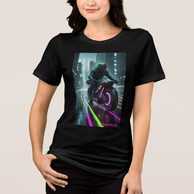 Cyberpunk / Retro Aesthetic Design Tri-Blend Shirt (Front)