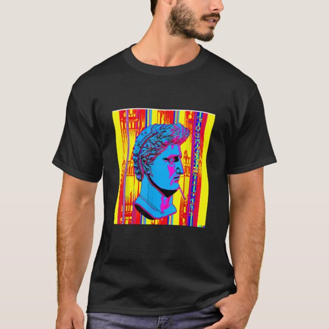 Cyberpunk Roman  Fun Pop Image Cool Retro Style De T-Shirt (Front)