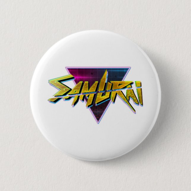 Cyberpunk Samurai Button (Front)