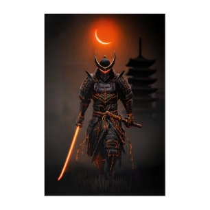 Cyberpunk Samurai Futuristic Warrior Acrylic Print