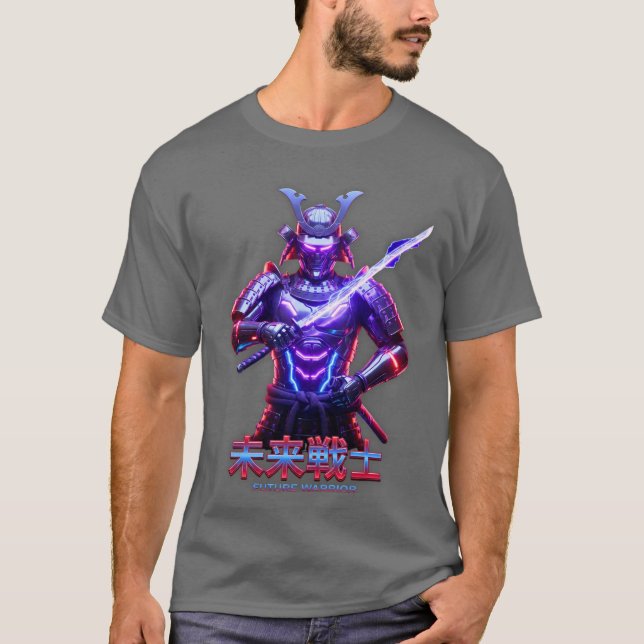 Cyberpunk Samurai Sword Graphic Tee (Front)