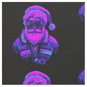 Cyberpunk Santa Claus Fabric