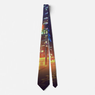 Cyberpunk Scifi Futuristic Night City Neck Tie