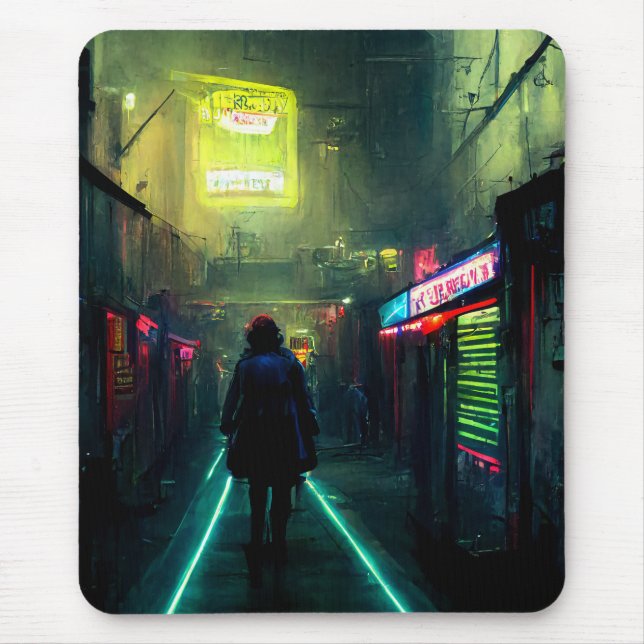 Cyberpunk Street Mouse Pad  (Front)