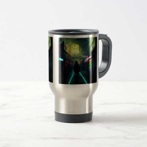 Cyberpunk Street TravelCommuter Mug 15 oz  Travel Mug