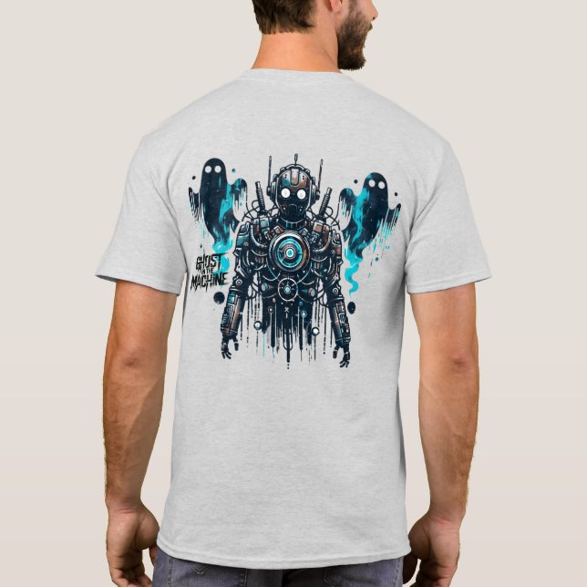 🤖Cyberpunk Streetwear Gamer Ghost In the Machine T-Shirt (Back)