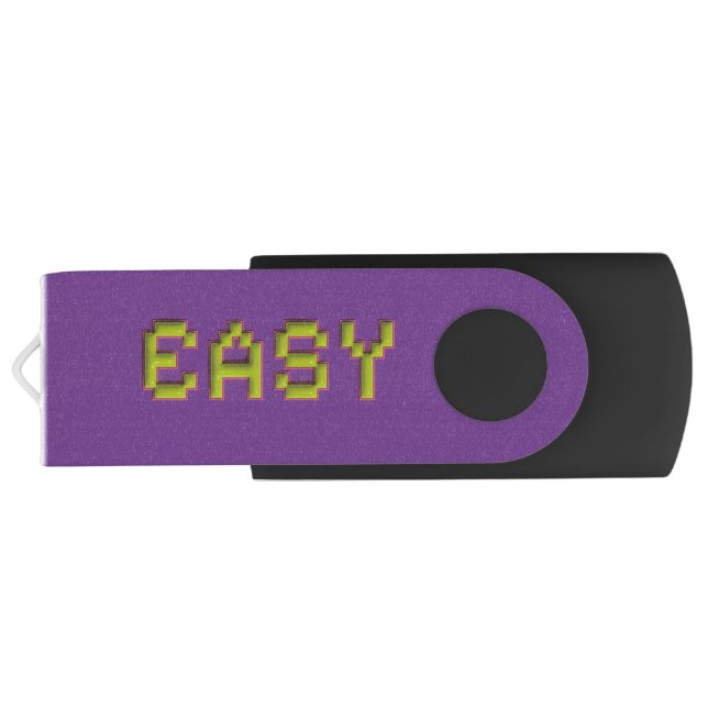 Cyberpunk Style EASY Thumb Drive - Neon Purple Gam (Back)