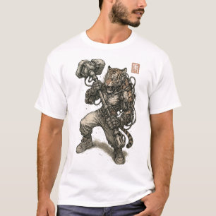 Cyberpunk Tiger Samurai T-Shirt