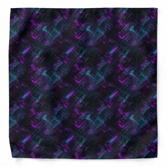 cyberpunk vaporwave synthwave retro dubstep edm bandana (Front)