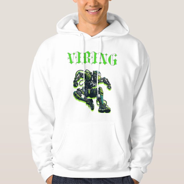 Cyberpunk VIBING Hoodie T-Shirt (Front)
