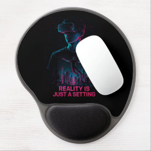 Cyberpunk VR Gamer Mouse Pad with Wrist Rest
