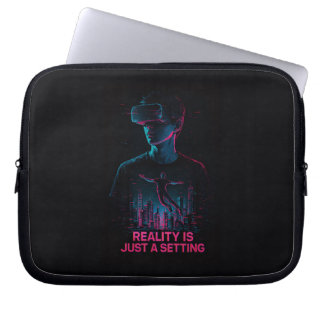 Cyberpunk VR Reality Setting Laptop Sleeve