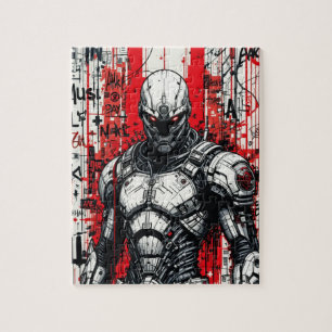 Cyberpunk Warrior Graffiti – Puzzle