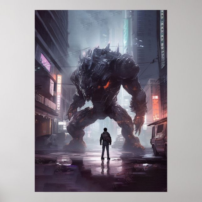 Cyberpunk - Warrior, Gym, Workout, Success Poster (Front)