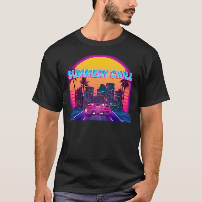 Cyberpunk with Summery Chill vibes! Classic T-Shir T-Shirt (Front)