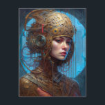 Cyberpunk Woman Science Fiction Postcard<br><div class="desc">Cyberpunk Woman Science Fiction</div>