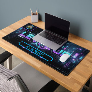 Cyberpunk XXL Desk Mat Non-Slip Hemmed Edge