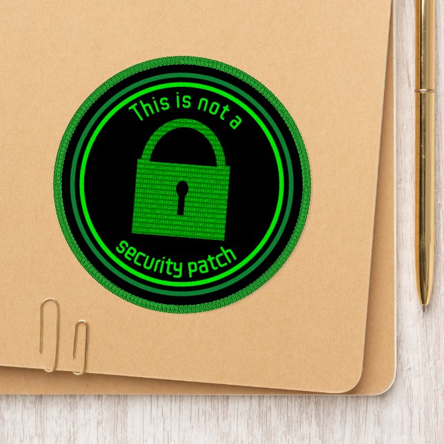 Cybersec Funny Custom Text / Not a Security Patch (On Shoe Tip)