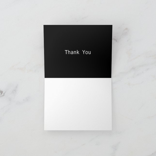 Cybersecurity Agent Letterpress Thank You Card (Inside)