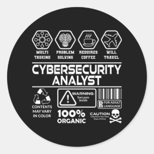 Cybersecurity Analyst Classic Round Sticker
