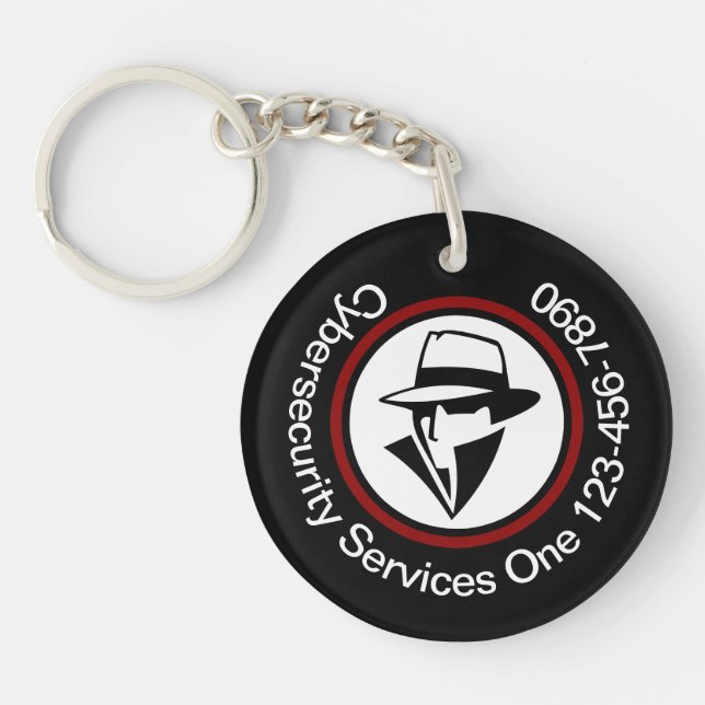 Cybersecurity Business Bulk Promotional Keychain (Front)