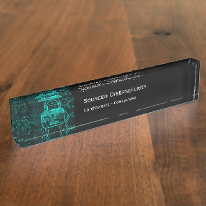 Cybersecurity Consultant Office Desk Name Plate
