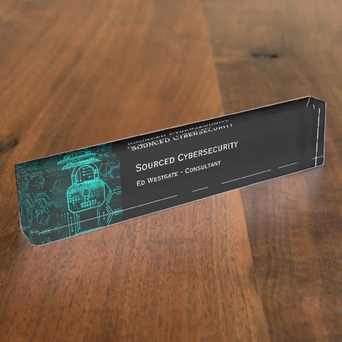 Cybersecurity Consultant Office Desk Name Plate