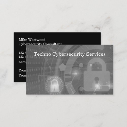 Cybersecurity Double Side Business Cards