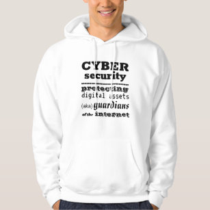 Cybersecurity Modern Cyber Security Typography  Hoodie