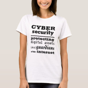 Cybersecurity Modern Cyber Security Typography  T-Shirt