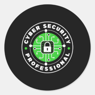 Cybersecurity Professional Hacking Cyber Security Classic Round Sticker