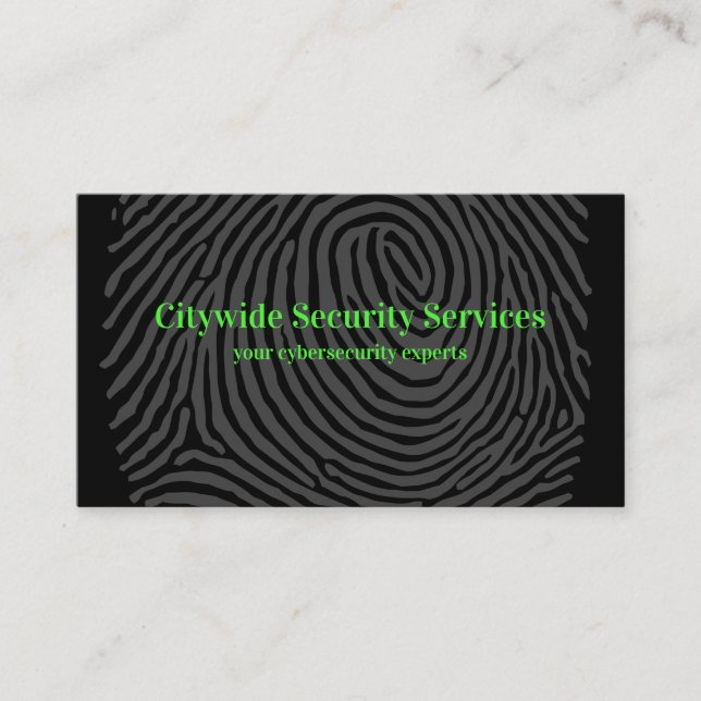 Cybersecurity Services Double Side Business Card (Front)
