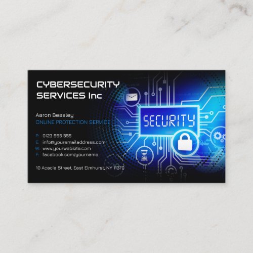 Cybersecurity Services  ONLINE PROTECTION SERVICE Business Card