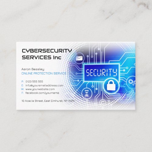 Cybersecurity Services  ONLINE PROTECTION SERVICE Business Card