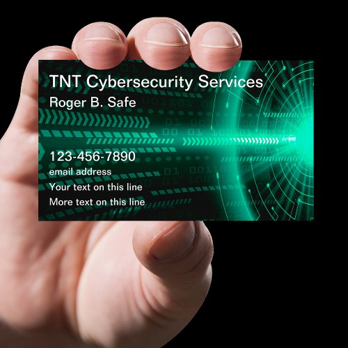 Cybersecurity Services Unique Modern Design Business Card