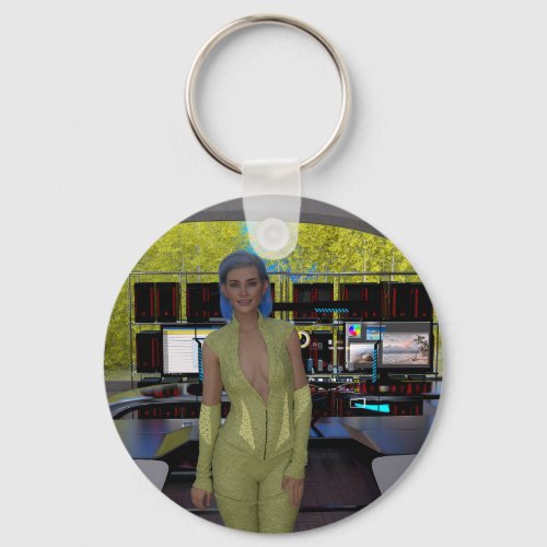Cybersecurity Specialist Maria Rossi Keychain
