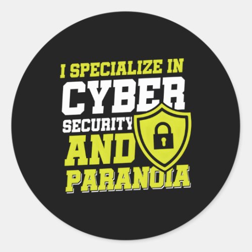 Cybersecurity Specialist White Hacker Classic Round Sticker