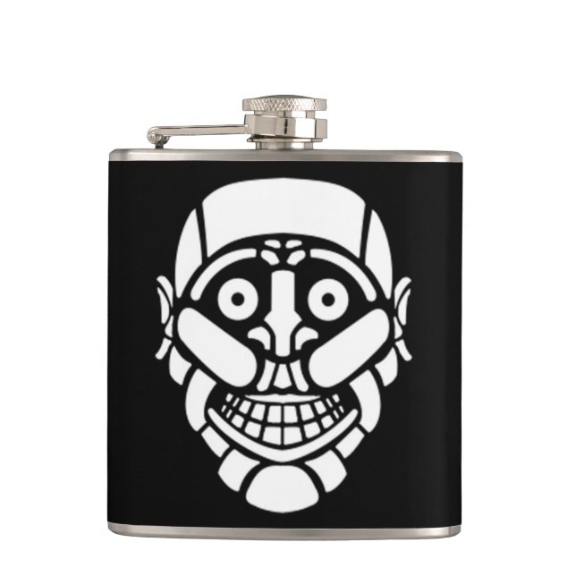 Cybersmily logo Cyberpunk flask (Front)