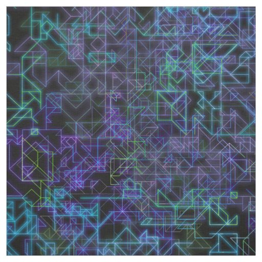 cybertronic veins, neon tron circuits : fabric | Zazzle