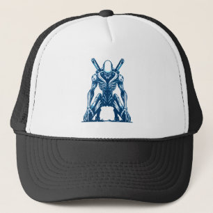 Cyborg Alien Warrior – Futuristic Sci-Fi Monster Trucker Hat