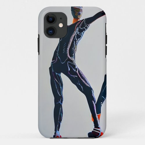 Cyborg dancing modern Ballet on Stage iPhone 11 Case