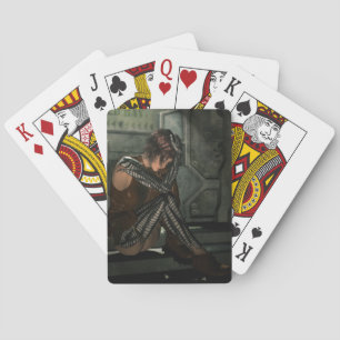 Cyborg Female Digital Illustration Poker Cards