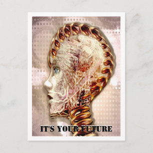 Cyborg Ginger Customizable Postcard