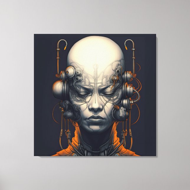 Cyborg Girl Dreamer Teen  Canvas Print (Front)