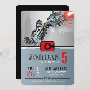 Cyborg Happy Birthday Invitation