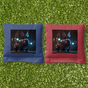 Cyborg Rabbit Cornhole Bags