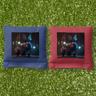 Cyborg Rabbit Cornhole Bags